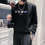 022秋冬男新款韩版印花上衣打底衫青少年卫衣D326-11217P68控98，男装卫衣，星座1101
