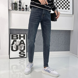 2024秋冬男新款牛仔长裤韩版青少年修身小脚裤潮D326-19006P85，男装休闲裤，星座1101