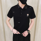 2024夏装新品虎头刺绣上衣POLO衫无头风短袖POLOD326-16850P55，男装Polo衫，星座1101