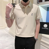 2024夏装男新品抖音直播爆版短袖POLO常规版型男D326-16902P55，男装Polo衫，星座1101