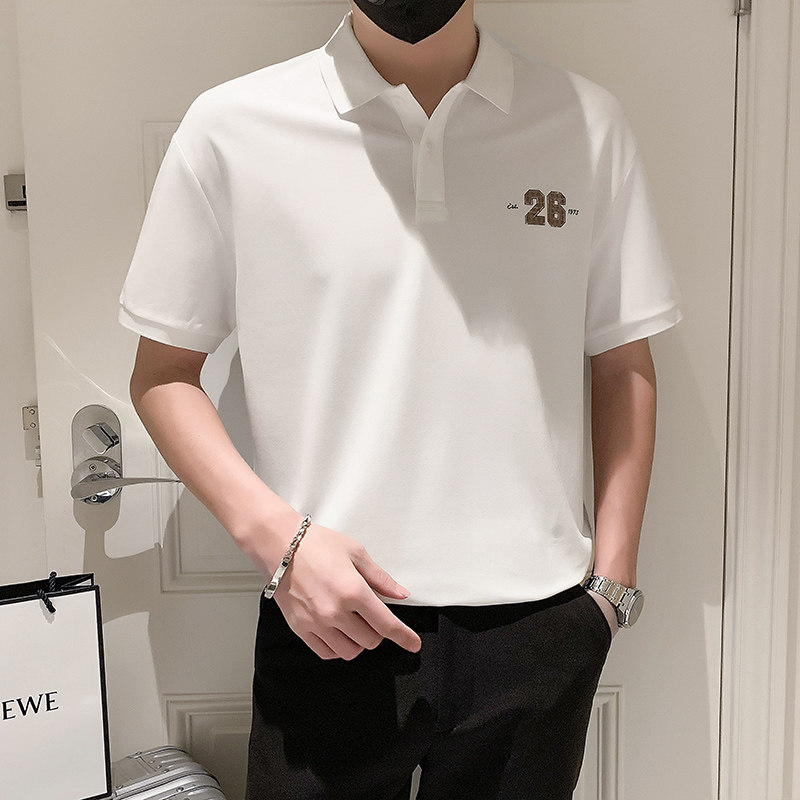 2024春夏男打底衫短袖上衣POLO衫抖音拼色男 D326-1 9113 P55图片