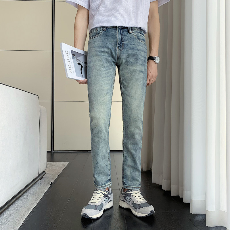 2024秋装男新款牛仔裤韩版宽松轻熟风小直筒长裤D326-10308P78,男装牛仔裤,星座1101