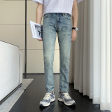 2024秋装男新款牛仔裤韩版宽松轻熟风小直筒长裤D326-10308P78，男装牛仔裤，星座1101
