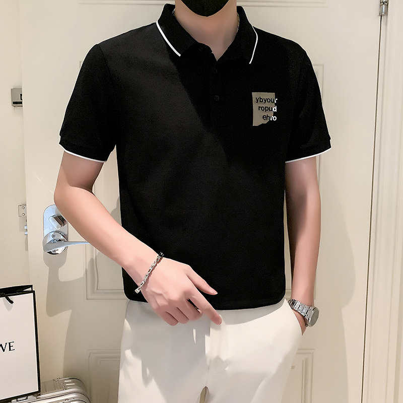 2024夏装男新品抖音直播爆版短袖POLO常规版型男 D326-1 6898 P55图片