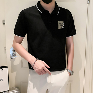 2024夏装男新品抖音直播爆版短袖POLO常规版型男 D326-1 6898 P55图片