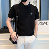 2024春夏男打底衫短袖上衣POLO衫抖音刺绣男D326-16886P55，男装T恤，星座1101