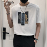 2024夏装男抖音直播短袖T恤男韩版常规版品质款D326-19010P40，男装T恤，星座1101