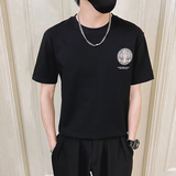 2024夏装精神小伙短袖T恤印花社会无头风T恤潮男D326-19219P45，男装T恤，星座1101
