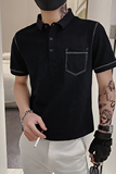 2024夏装男POLO新款社会小伙短袖潮男POLO衫上衣D326-16676P55，男装Polo衫，星座1101