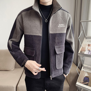直播秋冬仿水貂绒男外套韩版修身短款D326-1 JD06 P155 控205图片