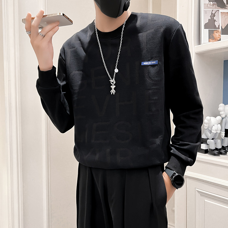 2024秋装新款社会风圆领卫衣上衣男直播D326-11251P68控98,男装卫衣,星座1101