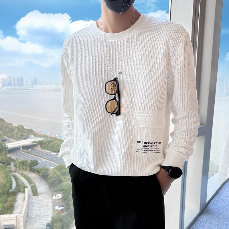 秋装新款社会风针织条纹卫衣上衣男直播D326-11212P78控108,男装卫衣,星座1101