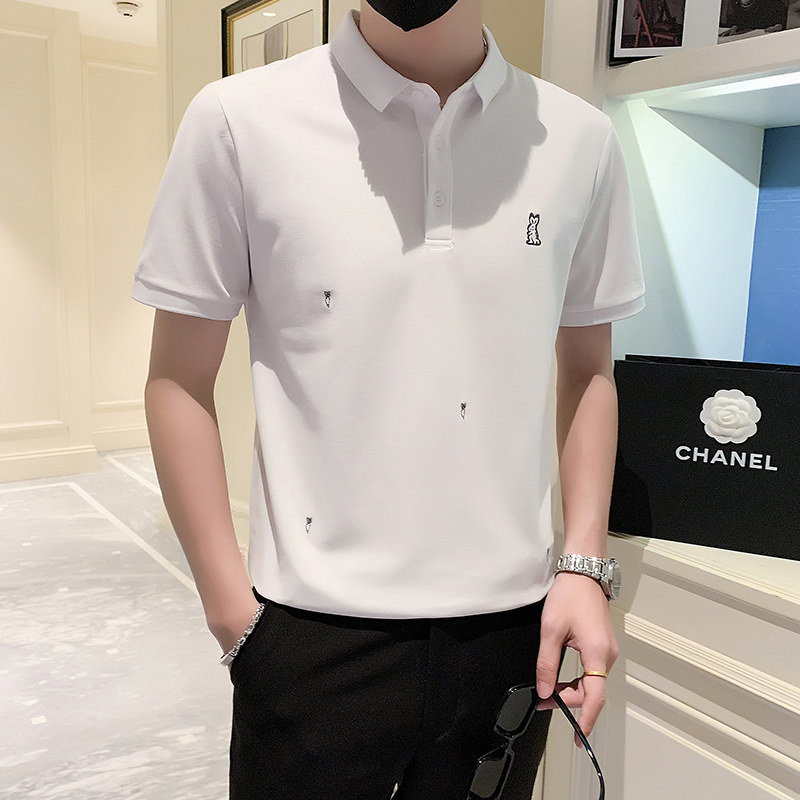 2024夏装男新品抖音直播爆版短袖POLO常规版型男D326-16902P55,男装Polo衫,星座1101