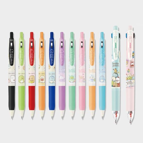 日本斑马zebra新款限定SARASA角落生物JJ29中性黑笔多功能模块笔