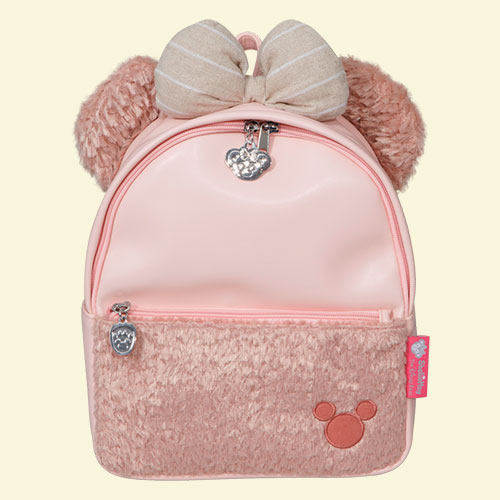 日本代东京迪士尼海洋雪莉玫ShellieMay毛绒小耳朵人造革双肩背包