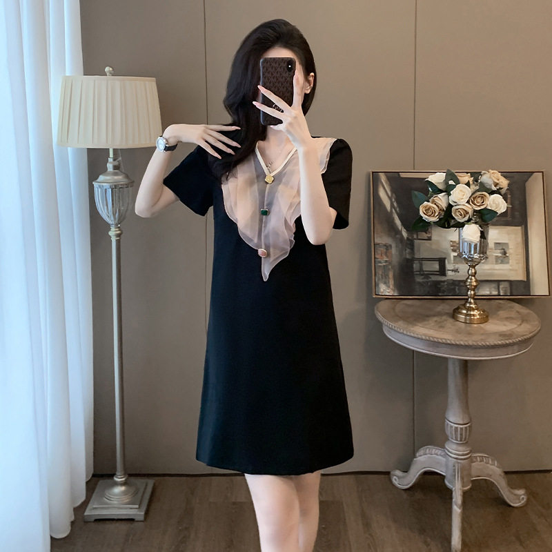 2026夏季新款新中式轻奢连衣裙中国风短款清新民族风森女遮肉裙子