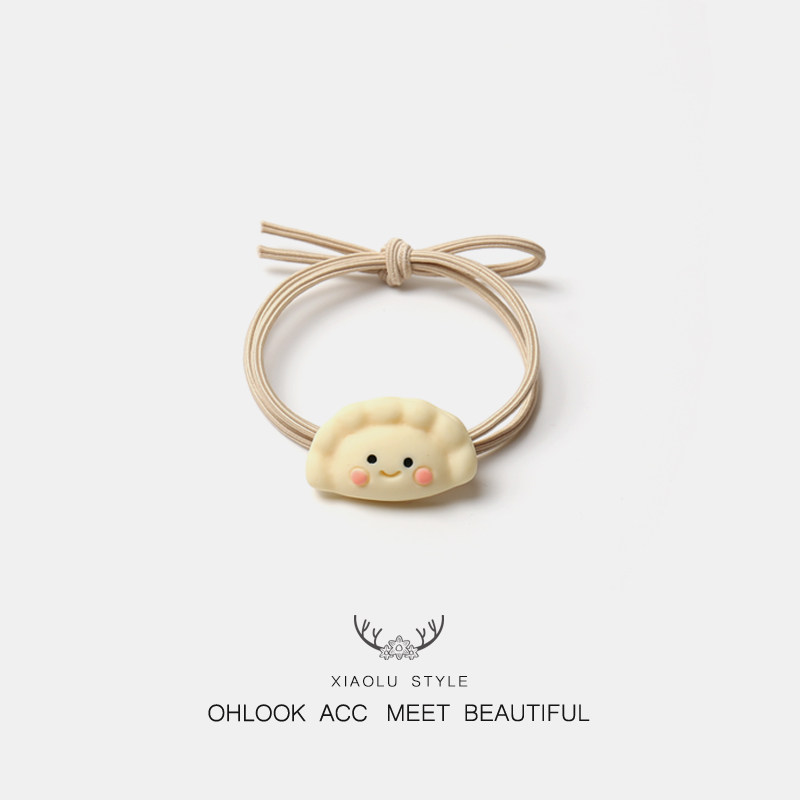 可爱卡通童趣搞怪少女发绳包子饺子馒头日系皮筋小清新扎发萌头饰