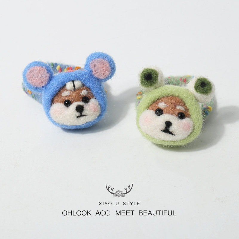 日韩毛毡小狗发绳可爱发圈百变头套戴帽子柴犬头绳发饰,饰品/流行首饰/时尚饰品新,发饰,淘宝优惠券,粉丝福利购,淘宝优惠卷