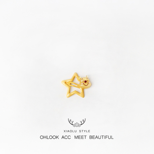 多巴胺彩色五角星动物发夹星星BB夹边夹掰掰夹卡通草莓熊发饰