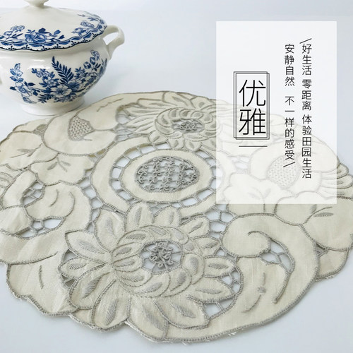 壹佰年刺绣直播间（z351-z400）手工绣花桌布桌旗外贸库存