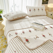 双人绗缝大床单 可定制双面纯棉床盖三件套全棉夹棉榻榻米垫子加厚