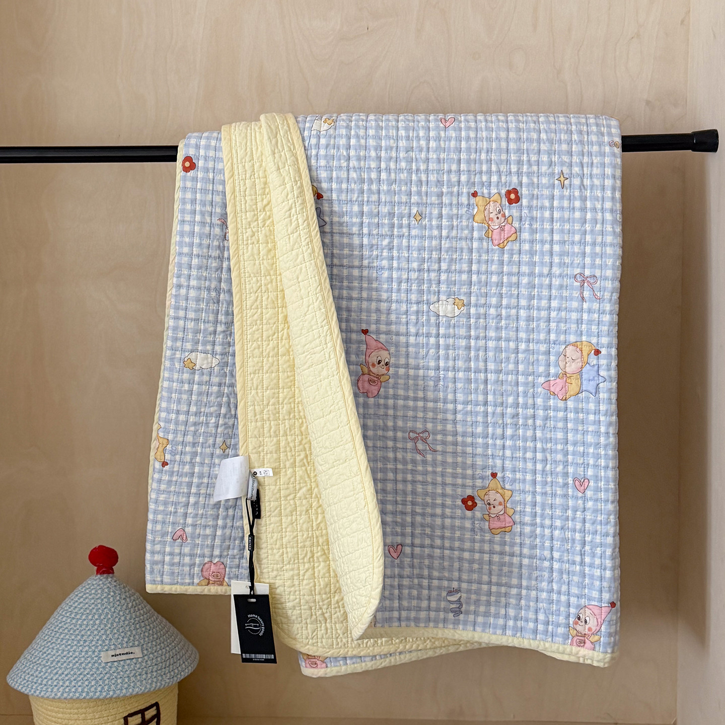 韩国ins双面全棉棉花床盖单件小碎花纯棉夹棉绗缝榻榻米四季床单