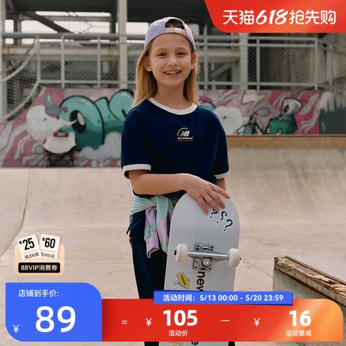 NewBalance创意圆领短袖T恤