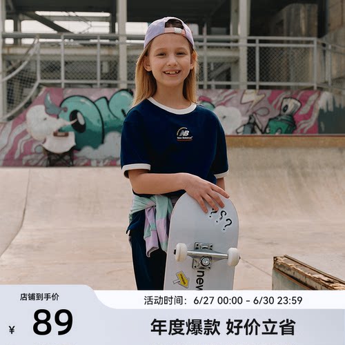 NewBalance创意圆领短袖T恤