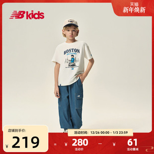 纯棉物理防蚊中性长裤 Newbalance 14岁儿童夏季 nb官方童装
