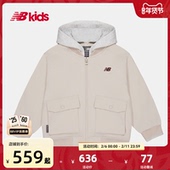 Newbalance 大口袋印花连帽外套 14岁男女童秋冬新品 nb官方童装