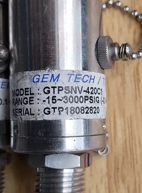 议价-GEM TECH压力传感器GTPSNV-420C1，量程-1