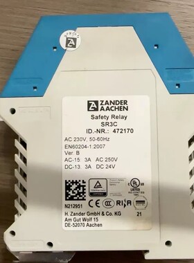 议价-ZANDER+AACHEN+安全继电器+SR3D+47227