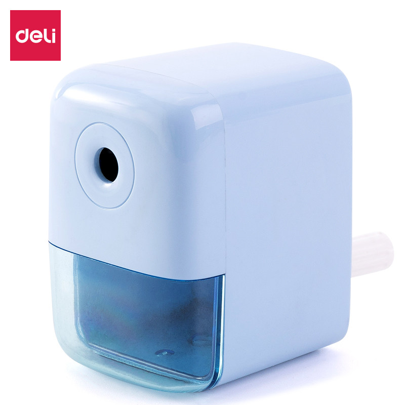 得力71158自动进铅手动钻笔刀儿童小学生用铅笔刨旋绞修剥碳笔机削笔