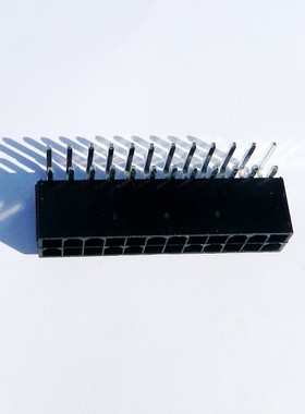 黑色24Pin针座 24pin焊座 90度针 实心针 电源接头 24pin母头焊座