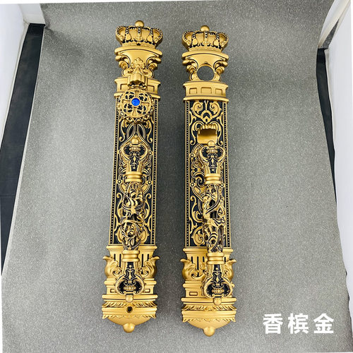 金色豪华对开真假银色双开门锁