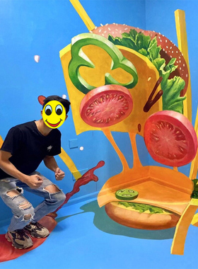 比雅3D立体画手绘上门画墙绘画画