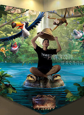 手绘3D画比雅艺术立体画高清喷绘