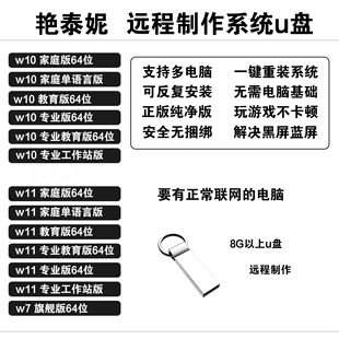 专业版 纯净版 setup原版 远程制作系统U盘 64位正版 官方下载安装