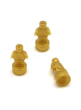 兼容乐高小颗粒积木配件金色小人90398棋盘公仔 小金人迷你人仔