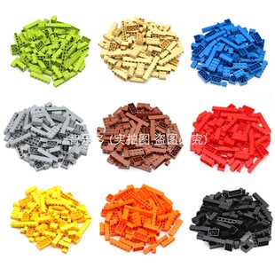 小颗粒高砖积木基础件100片混装散件拼装兼容乐高MOC补充砖块零件