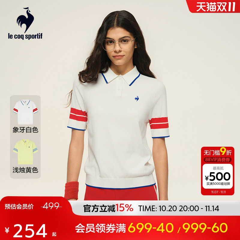 女士短袖POLO乐卡克法国公鸡