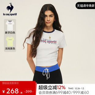 运动短袖 女款 纯棉百搭圆领透气T恤 夏季 乐卡克法国公鸡2025年新品