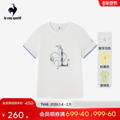 乐卡克法国公鸡女短袖T恤