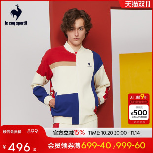 休闲外套运动翻领开衫 乐卡克法国公鸡25年秋季 撞色时尚 男士 新款