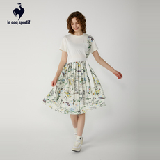 Спортивное платье 乐卡克法国公鸡品牌透气舒适日常休闲系列运动圆领短袖连衣裙女士
