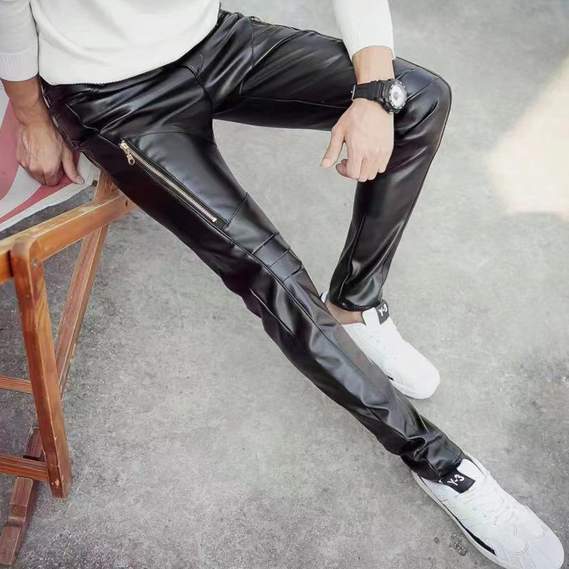 男士皮裤新款2023爆款冬季PU加绒机车皮裤保暖机能风痞帅小脚裤子,男装,皮裤,淘宝优惠券,粉丝福利购,淘宝优惠卷