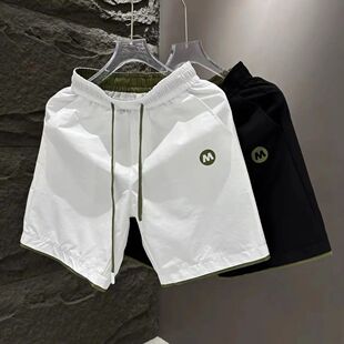 夏季新款简约时尚透气休闲短裤男宽松百搭薄款速干运动潮流五分裤