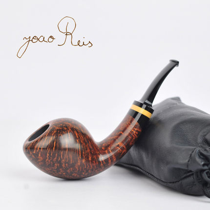 丹麦乔瑞斯Joao Reis烟斗手工制作自由式光面眼镜蛇上等纹路
