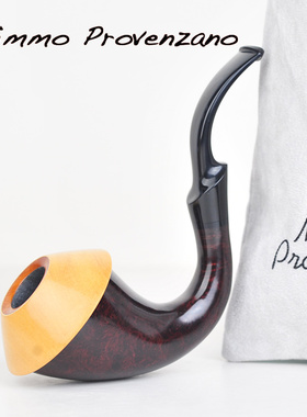 意大利米莫Mimmo石楠木手工制作葫芦烟斗黄杨木盖圈空腔大气室