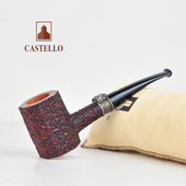 意大利卡斯特罗Castello石楠木雕刻纯银双面神纪念款 八棱锤 自由式